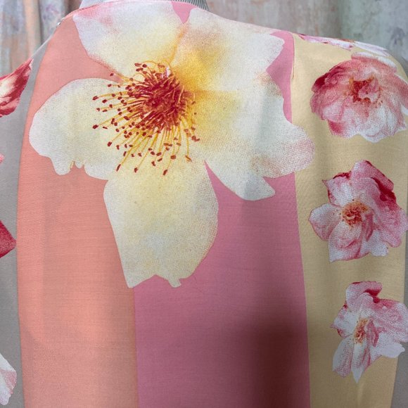 VTG 📌Michele Boyard 90s Floral Design Long Blouse with Double Row Button Down - Picture 13 of 16